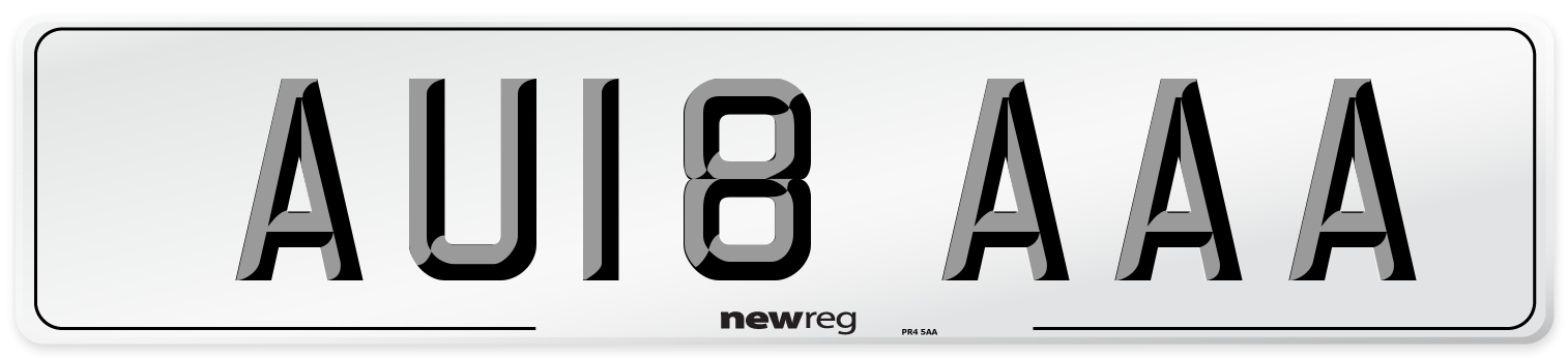 AU18 AAA Number Plate from New Reg